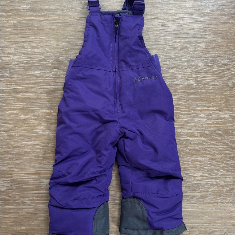 ARCTIX baby girls purple colored winter cold snow pants bib overalls 18 months